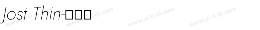 Jost Thin字体转换
